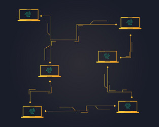 cryptocurrency iota networking background style vector image