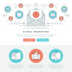 flat line business concept web site header vector image