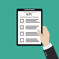 kpi key performance indicator business concept vector image