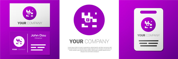logotype qr code sample for smartphone scanning vector image