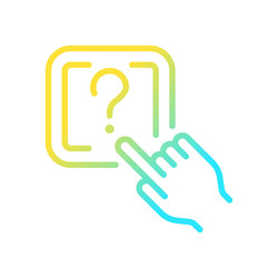 question button gradient linear icon vector image