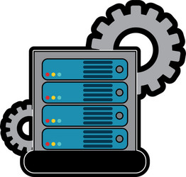 web hosting design vector image