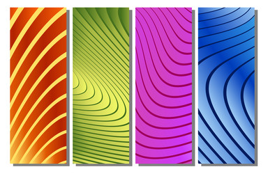a set of colorful abstract backgrounds linear vector image