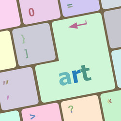 art button on computer keyboard key vector image