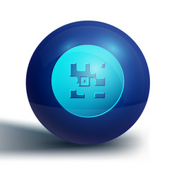 blue qr code sample for smartphone scanning icon vector image