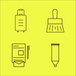 essential linear icon set vector image