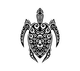turtle tattoo in maori tribal animal ornament Vector Image