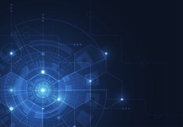 abstract science template technology lines vector image