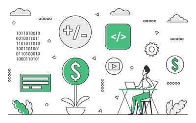 Code Optimization & Development vector image