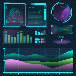 Dynamic Space Interface vector image