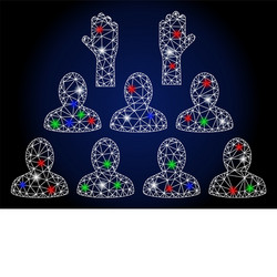 flare mesh network democratization with vector image