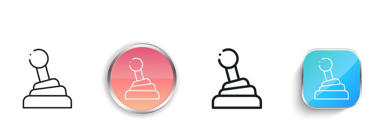 gearshift icon thin linear regular and button vector image