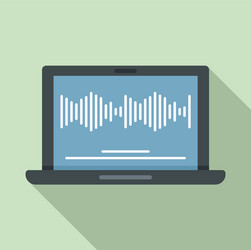 notebook screen recording icon flat style vector image