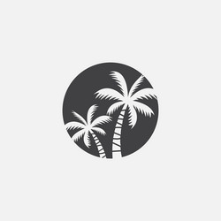 Palm tree icon coconut symbol Royalty Free Vector Image