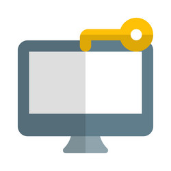 security or encryption feature in desktop vector image