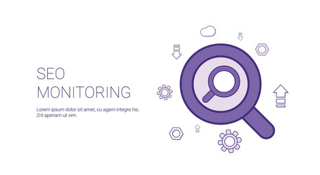seo monitoring web banner with copy space business vector image