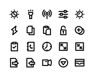 user interface icons vector image