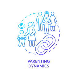 2d gradient icon parenting dynamics concept vector