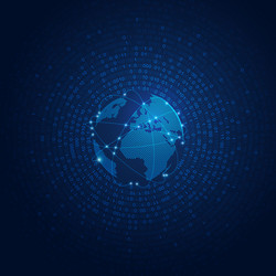 Digital Globe Network vector image