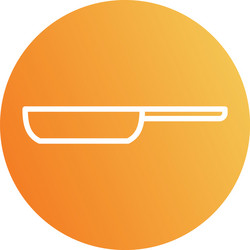 isolated frying pan block style icon design vector image