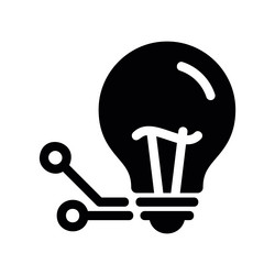 lightbulb icon with connection nodes symbolizing vector image