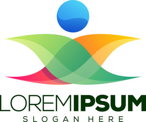 People color gradient logo design Royalty Free Vector Image