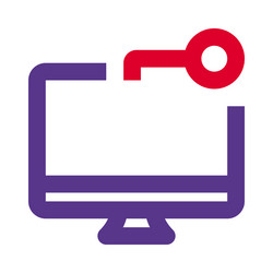 security or encryption feature in desktop vector image