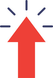 arrow pointer isolated icon vector image