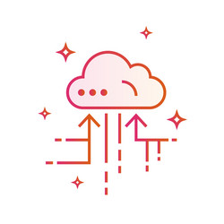 cloud iot internet of things icon gradient vector