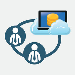 database hosting icon image design vector image