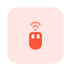 wirelessly connecting a mouse with computer vector image