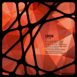 abstract network frame with triangular background vector image