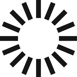 black rectangles rotating in a circle create vector image