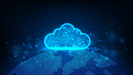 cloud technology concepts network at center vector image