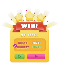 complete set of level button game ui pop-up icon vector image
