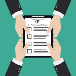 kpi key performance indicator business concept vector image