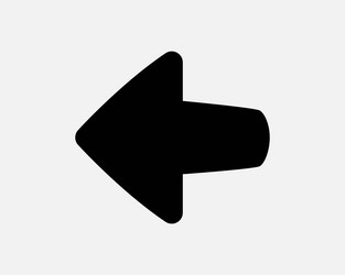 left arrow icon west side pointer point swipe sign vector image