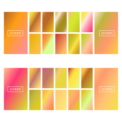 Mobile screen lock display collection of colorful vector