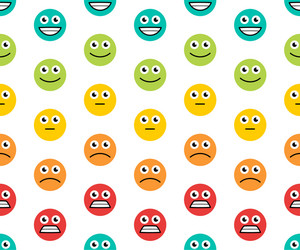 seamless pattern with rating satisfaction vector image