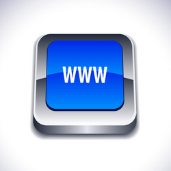 www 3d button vector image