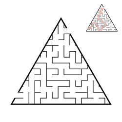 abstract triangular labyrinth game for kids vector image