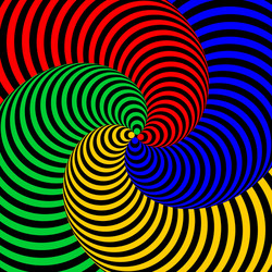 design colorful swirl circular movement background vector image