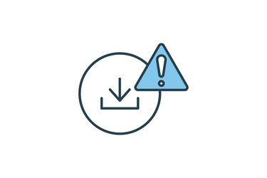 Data error icon hard drive with exclamation mark Vector Image