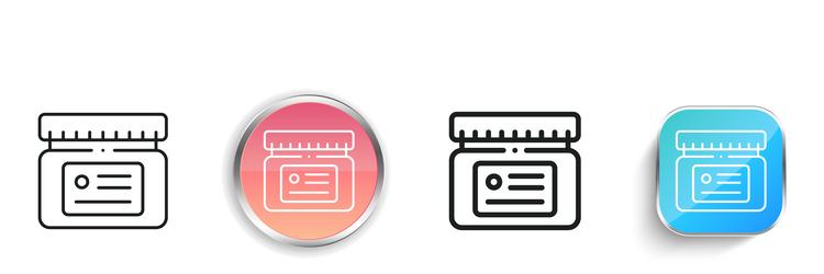 gel icon thin linear regular and button style vector image