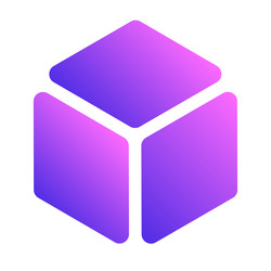 isometric cube element icon cubist abstract 3d vector