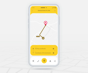 map gps navigation app ux ui concept mobile vector image
