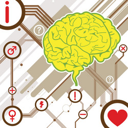 Abstract Brain Pattern vector image