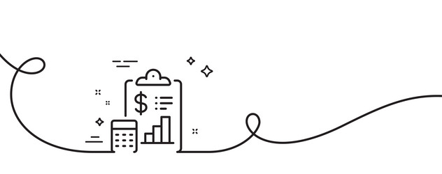 Accounting Report Line Icon vector image