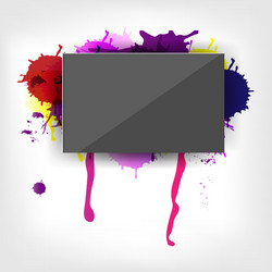 Banner with splash on abstract background vector