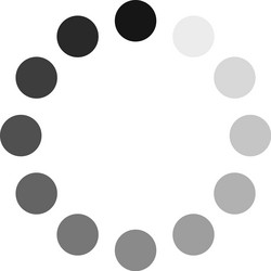 circular loading symbol featuring twelve dots vector image